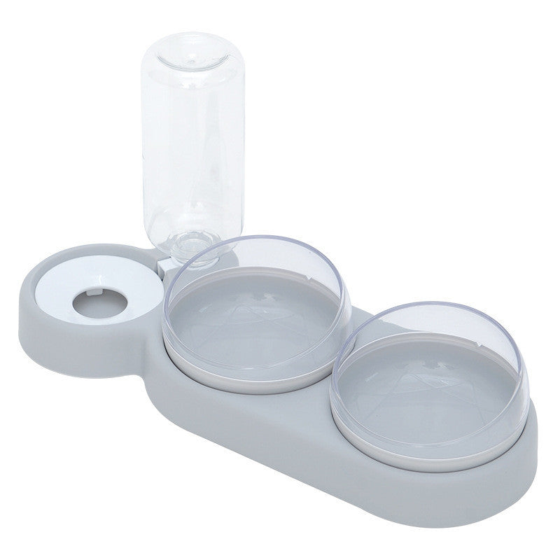 Automatic Pet Feeder Cat & Dog Bowl with Water Fountain – Double Bowl Raised Stand for Food & Drinking
