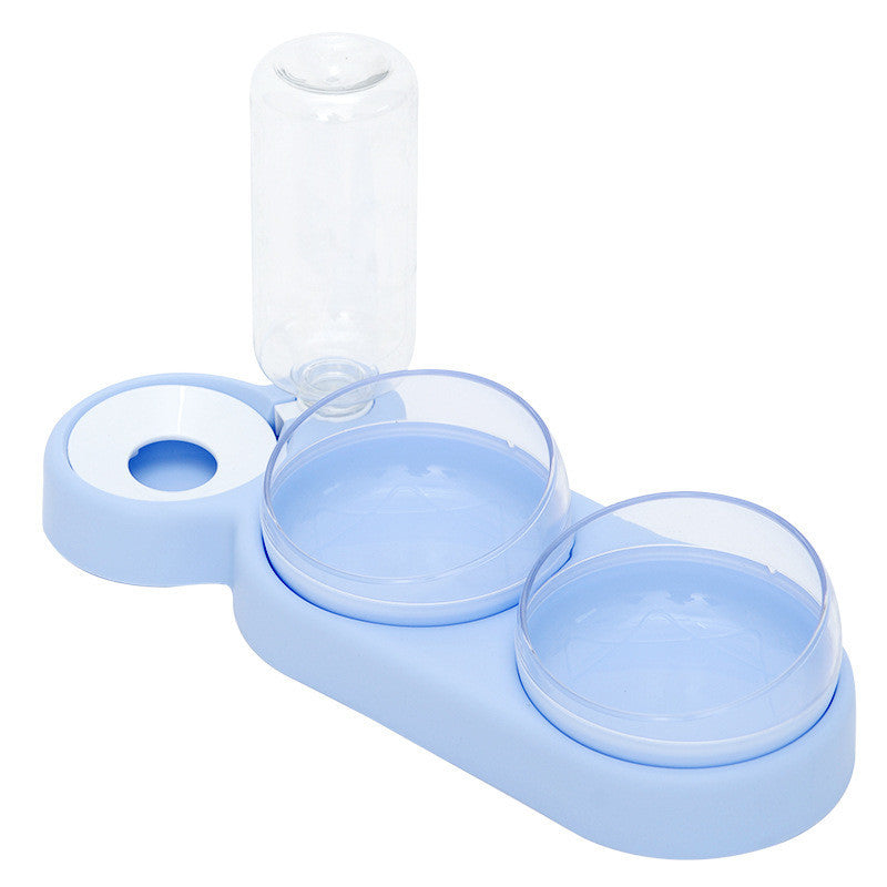 Automatic Pet Feeder Cat & Dog Bowl with Water Fountain – Double Bowl Raised Stand for Food & Drinking