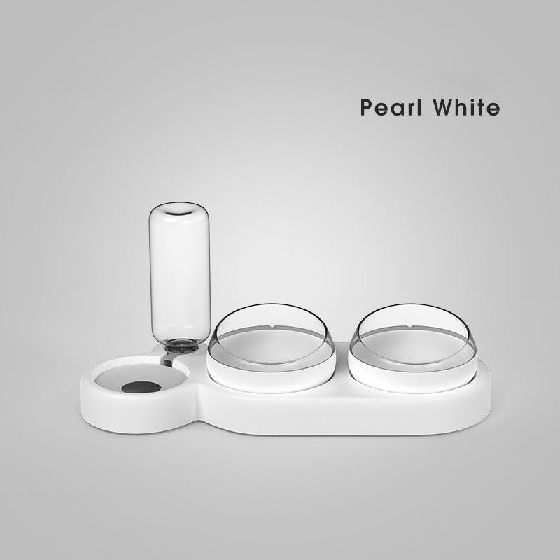 Automatic Pet Feeder Cat & Dog Bowl with Water Fountain – Double Bowl Raised Stand for Food & Drinking
