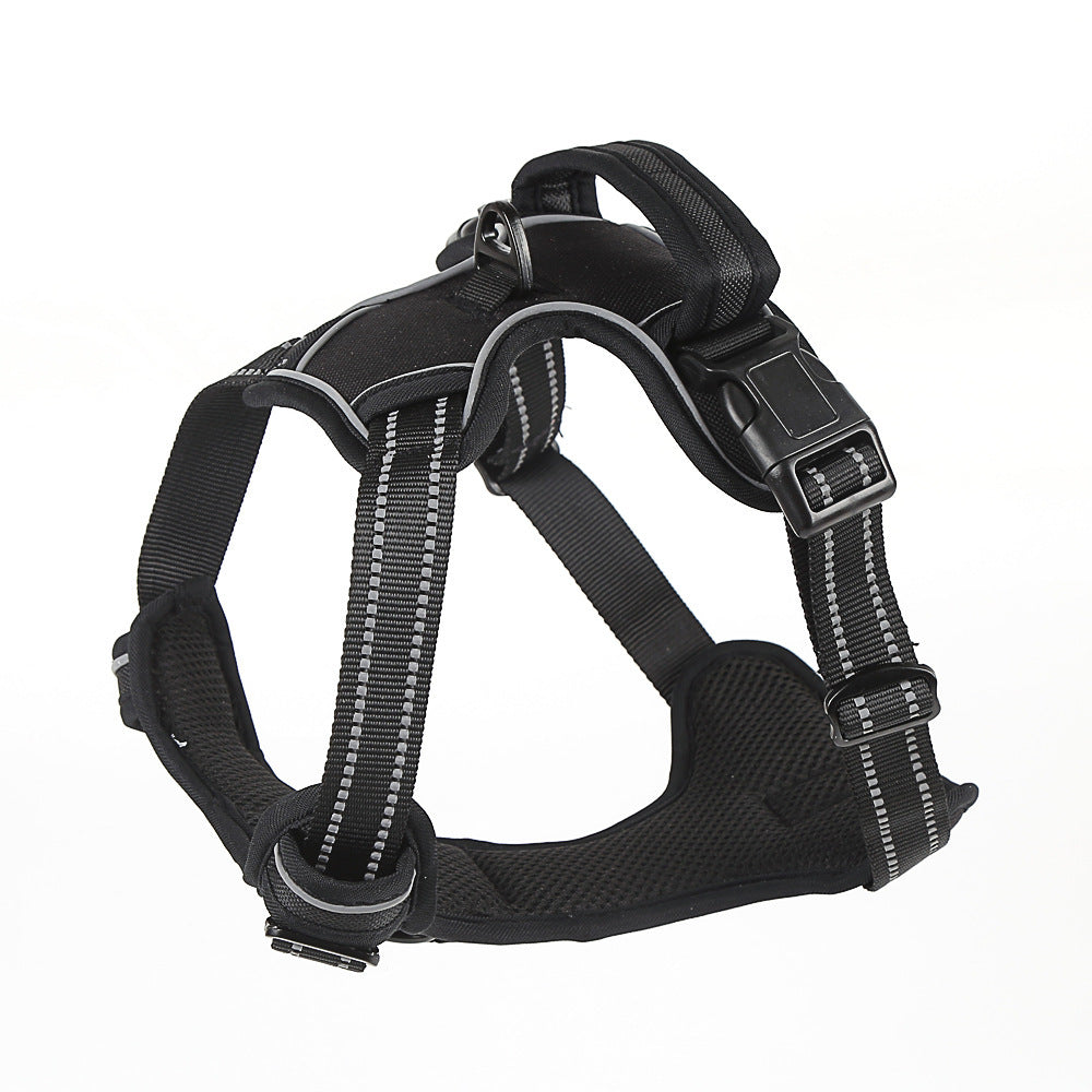 Reflective No-Pull Dog Harness – Adjustable Nylon Vest with Handle for Small & Large Dogs