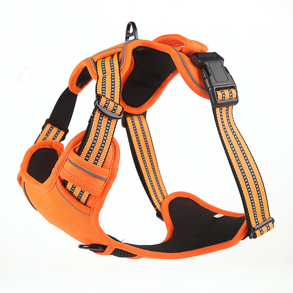 Reflective No-Pull Dog Harness – Adjustable Nylon Vest with Handle for Small & Large Dogs