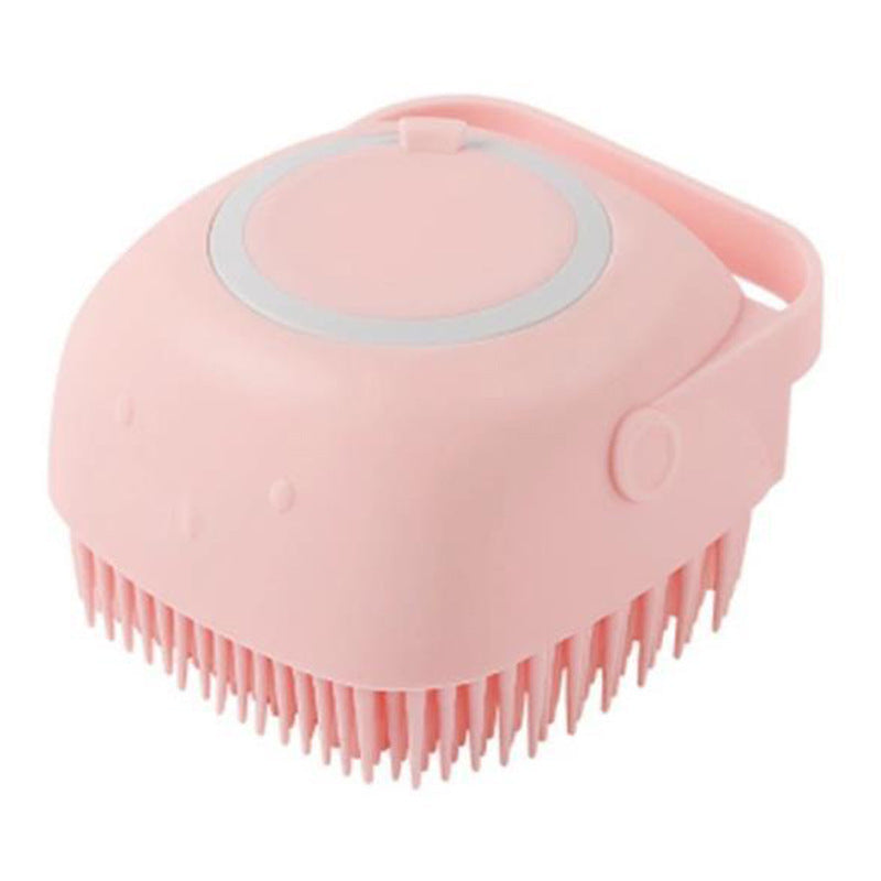 2-in-1 Silicone Dog & Cat Bath & Massage Glove – Pet Grooming Brush with Shampoo Dispenser