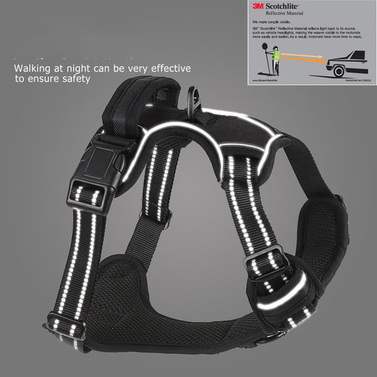 Reflective No-Pull Dog Harness – Adjustable Nylon Vest with Handle for Small & Large Dogs