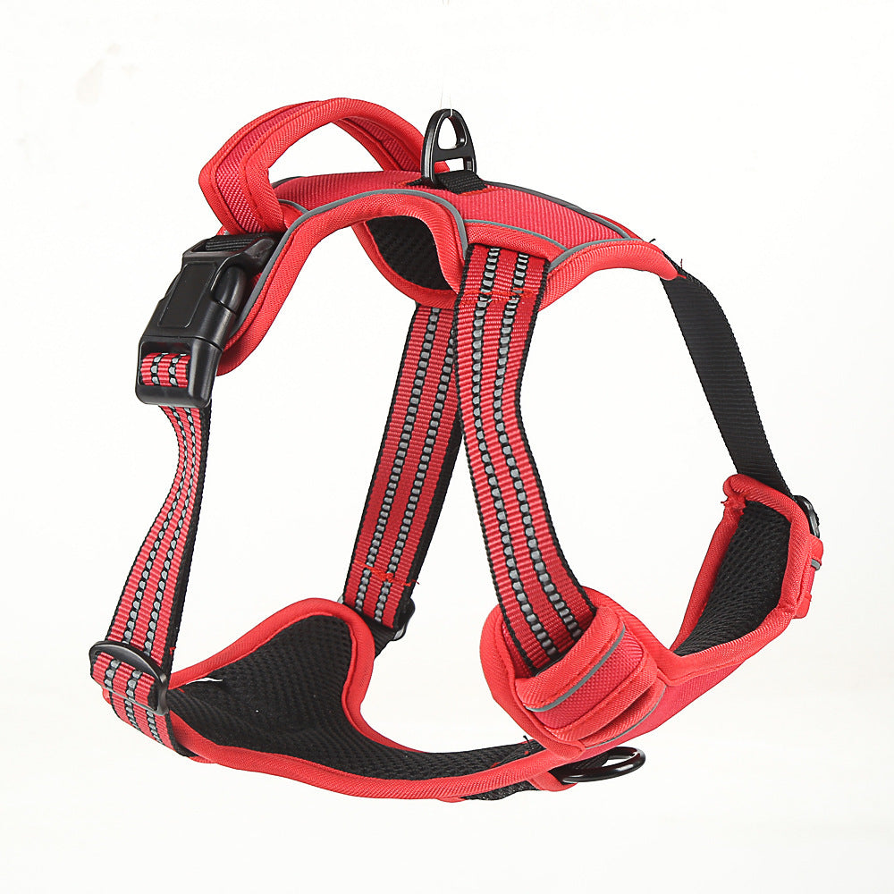 Reflective No-Pull Dog Harness – Adjustable Nylon Vest with Handle for Small & Large Dogs
