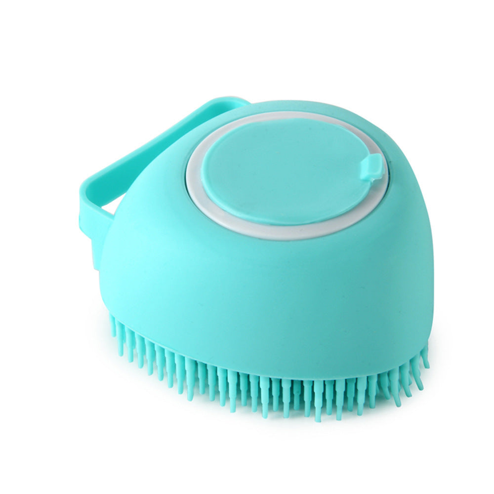 2-in-1 Silicone Dog & Cat Bath & Massage Glove – Pet Grooming Brush with Shampoo Dispenser