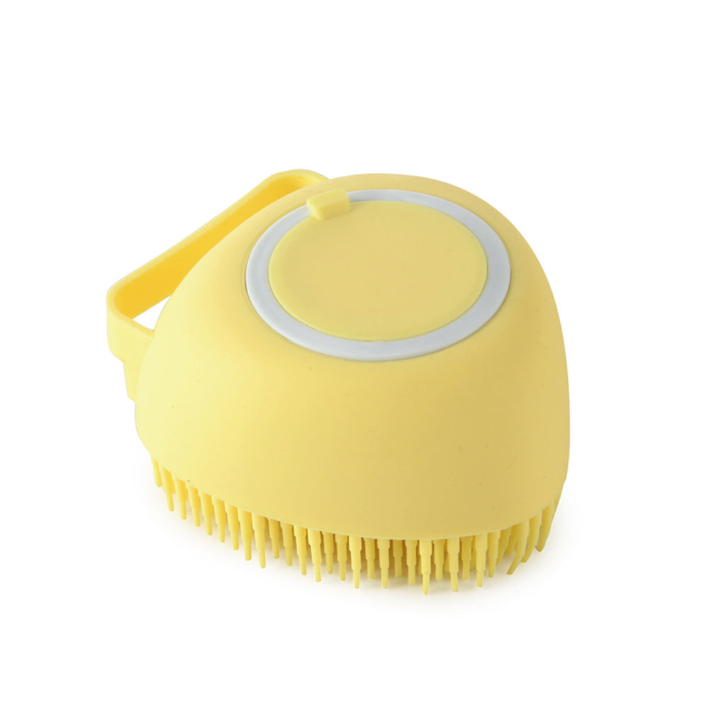 2-in-1 Silicone Dog & Cat Bath & Massage Glove – Pet Grooming Brush with Shampoo Dispenser