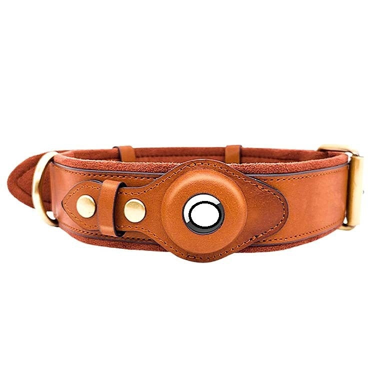 GPS Pet Tracker Leather Dog Collar – Real-Time Location Tracking & Anti-Loss Design