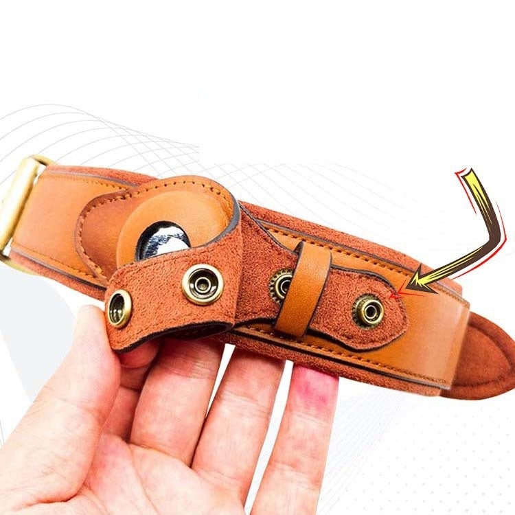 GPS Pet Tracker Leather Dog Collar – Real-Time Location Tracking & Anti-Loss Design