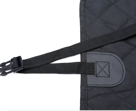 Dog Car Seat Cover with Mesh Window – Waterproof Pet Hammock with Zipper, Pocket & Safety Straps for Back Seat Travel Protection