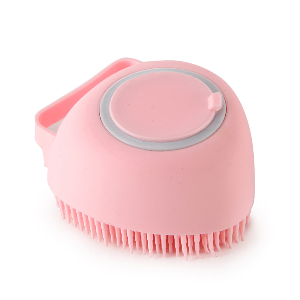 2-in-1 Silicone Dog & Cat Bath & Massage Glove – Pet Grooming Brush with Shampoo Dispenser