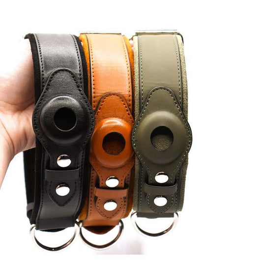 GPS Pet Tracker Leather Dog Collar – Real-Time Location Tracking & Anti-Loss Design