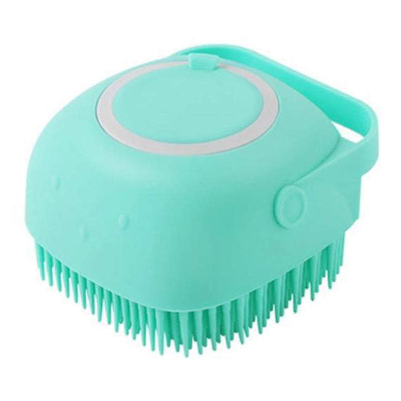 2-in-1 Silicone Dog & Cat Bath & Massage Glove – Pet Grooming Brush with Shampoo Dispenser