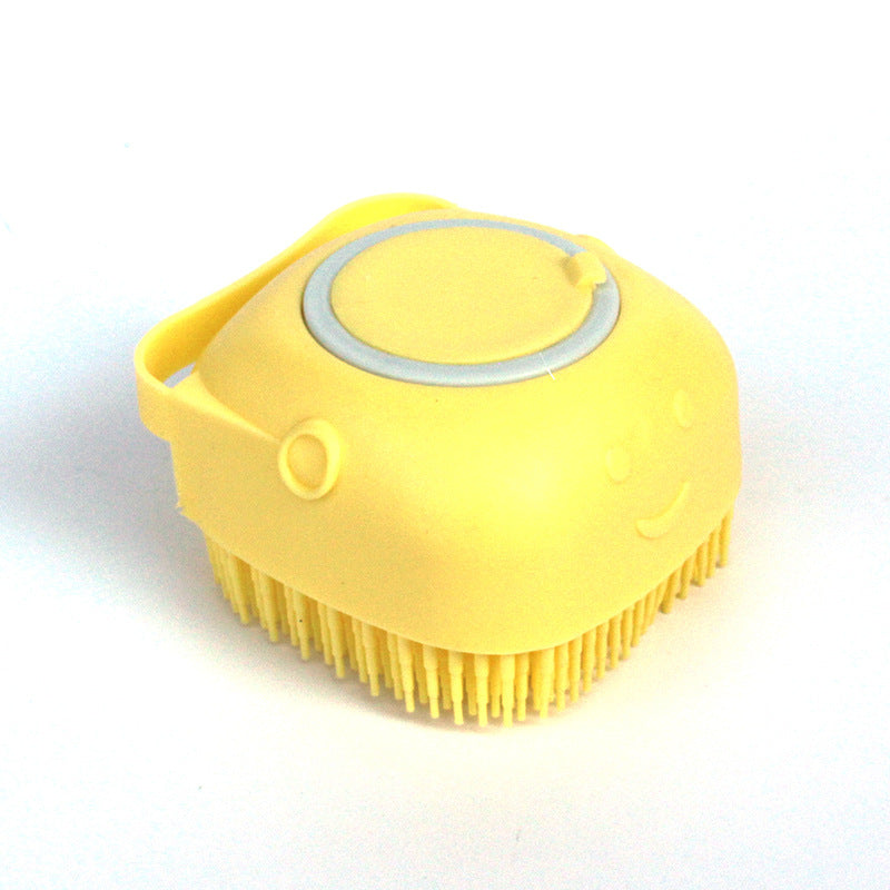 2-in-1 Silicone Dog & Cat Bath & Massage Glove – Pet Grooming Brush with Shampoo Dispenser