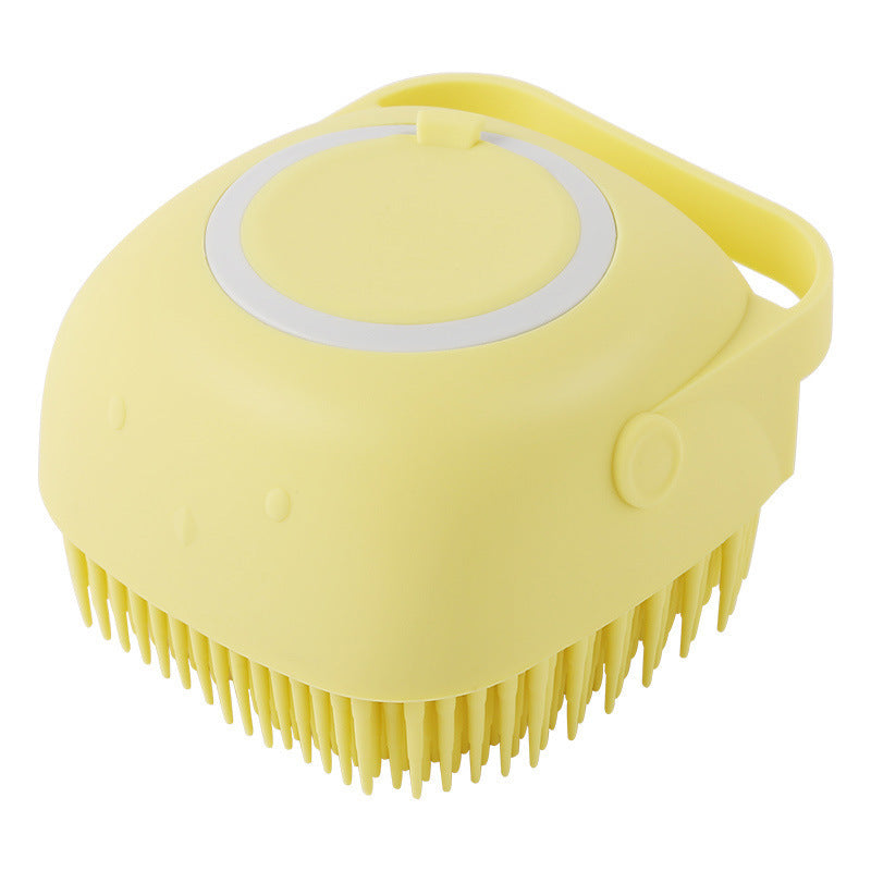 2-in-1 Silicone Dog & Cat Bath & Massage Glove – Pet Grooming Brush with Shampoo Dispenser