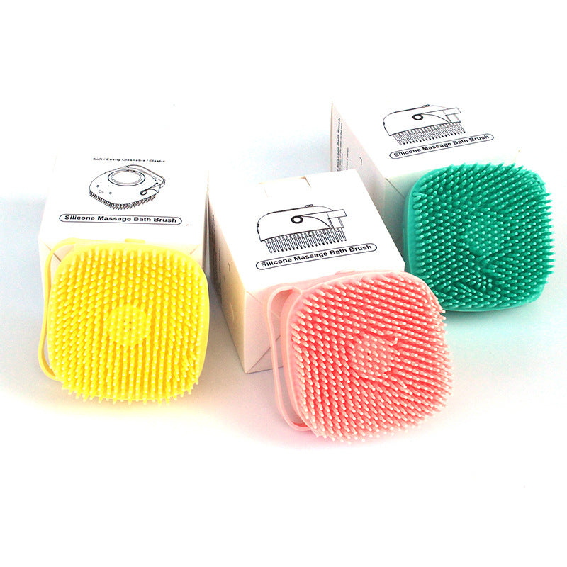 2-in-1 Silicone Dog & Cat Bath & Massage Glove – Pet Grooming Brush with Shampoo Dispenser