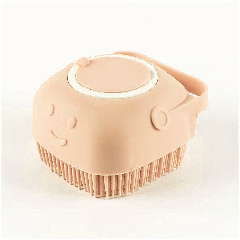 2-in-1 Silicone Dog & Cat Bath & Massage Glove – Pet Grooming Brush with Shampoo Dispenser