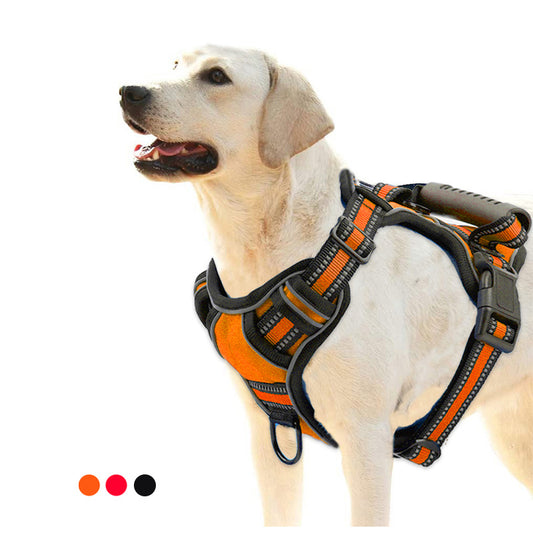 Reflective No-Pull Dog Harness – Adjustable Nylon Vest with Handle for Small & Large Dogs