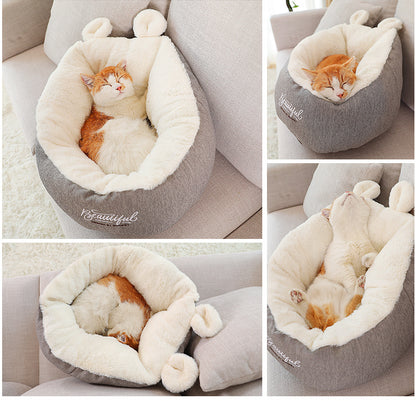 Warm & Cozy Pet Dog Bed – Soft Sleeping Bag Style Cushion for Puppies & Small Dogs