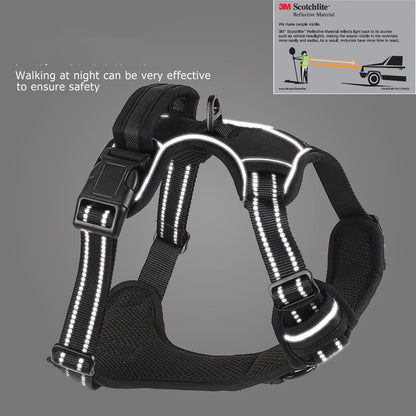 Reflective No-Pull Dog Harness – Adjustable Nylon Vest with Handle for Small & Large Dogs
