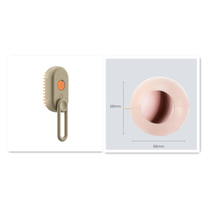 3-in-1 Electric Steam Pet Brush – Hair Removal, Grooming & Massage Comb for Cats & Dogs