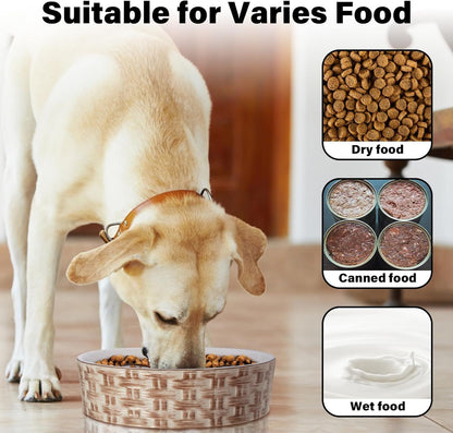 Ceramic Slow Feeder Dog Bowl – Non-Slip, Anti-Choking Slow Eating Bowl for Medium & Large Dogs