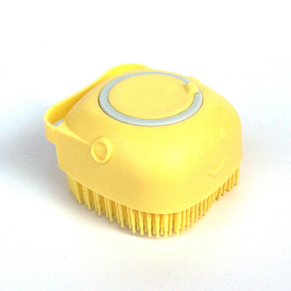 2-in-1 Silicone Dog & Cat Bath & Massage Glove – Pet Grooming Brush with Shampoo Dispenser