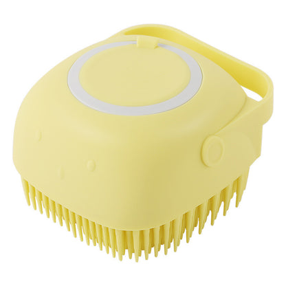 2-in-1 Silicone Dog & Cat Bath & Massage Glove – Pet Grooming Brush with Shampoo Dispenser