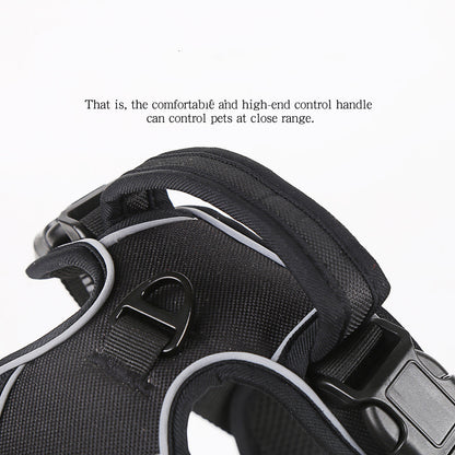 Reflective No-Pull Dog Harness – Adjustable Nylon Vest with Handle for Small & Large Dogs