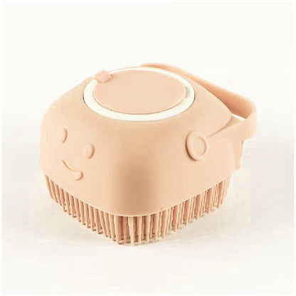 2-in-1 Silicone Dog & Cat Bath & Massage Glove – Pet Grooming Brush with Shampoo Dispenser
